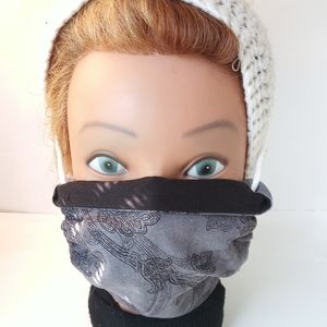 Strong 100%Cotton Mask w/Ties and Filter Pocket
